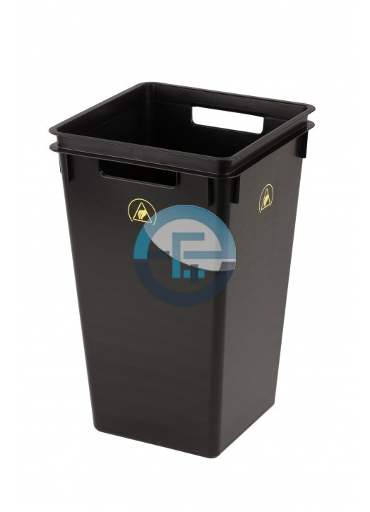 Black PP Wastebin