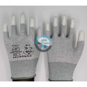 Grey ESD Gloves - Fingertips coated