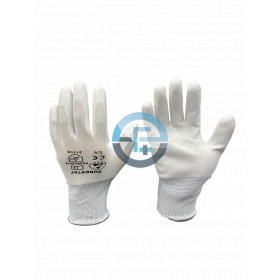 ESD Dissipative Nylon Light Gloves Fingers and Palm Pu Coated / Whiteesd Dissipative Nylon Light Gloves Fingers and Palm Pu Coat