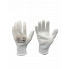 ESD Dissipative Nylon Light Gloves fingers and palm PU coated / whiteESD Dissipative Nylon Light Gloves fingers and palm PU coat