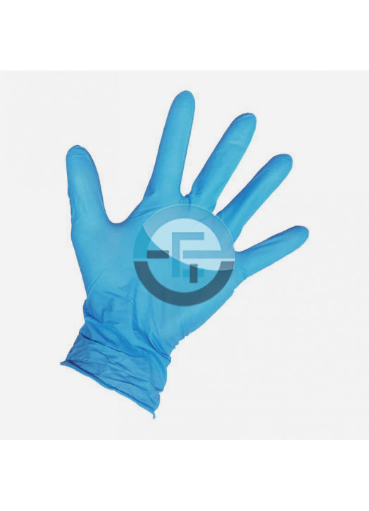 Blaue Einweg-Nitrilhandschuhe
