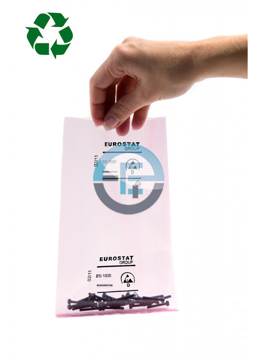 Standard Pink PE Recycled bags - 90µ - without Zip
