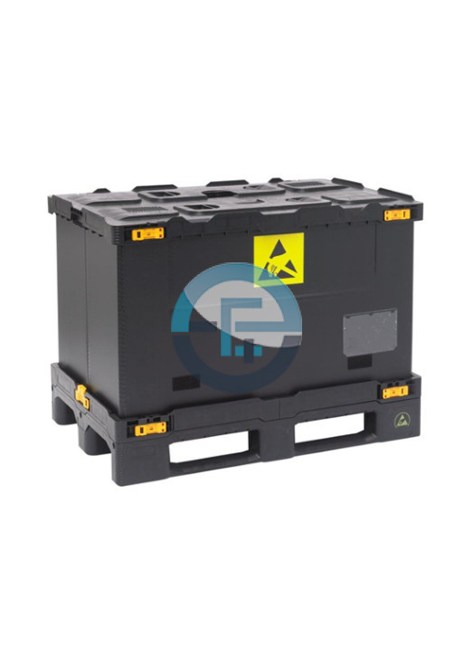 ESD Smart Sleeve Pack – Kunststoffpalette + Wabenhülle + Deckel – Eurostat
