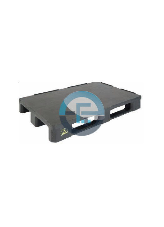 Palette ESD hygiénique 3 semelles rackable convoyeur plateau lisse dessus et dessous – Eurostat