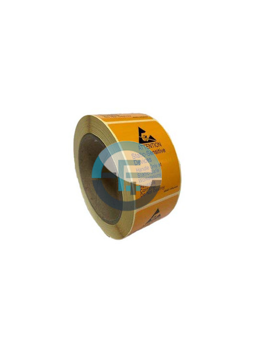 ESD Labels Roll 47×67mm Yellow/Orange 500 Labels – Eurostat