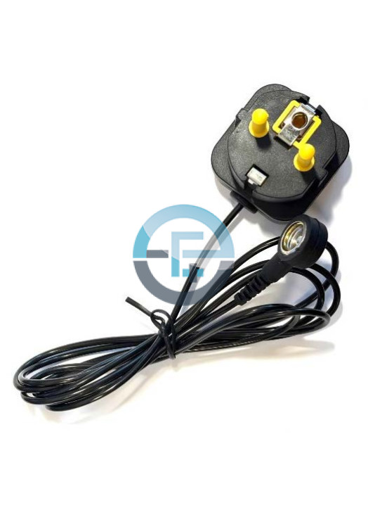 ESD Earth Bonding Plug Euro Mains Socket – 1 Stud 10 mm, 1.5 m Cord, 1 MΩ Resistor – Eurostat