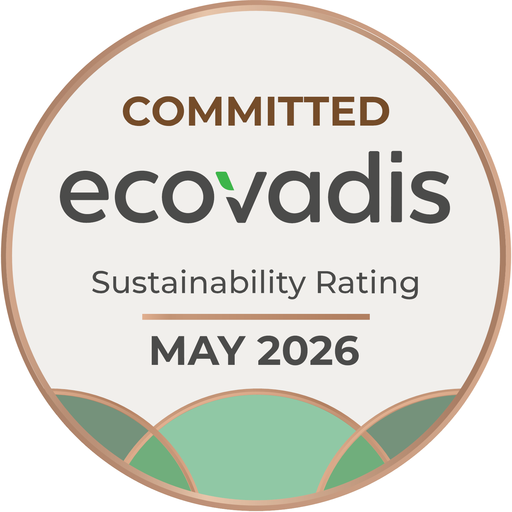 EcoVadis Committed badge – Sustainability Rating May 2026 – Eurostat